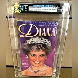 DIANA Princess of Wales VHS (UAV Corp, 1997) IGS Certified Box 8 NM/Seal 8.5 M